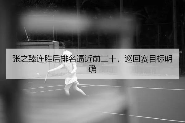 张之臻连胜后排名逼近前二十，巡回赛目标明确